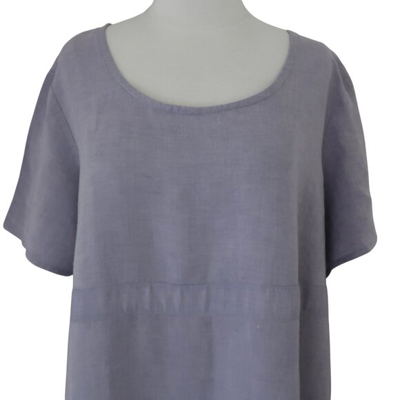 EILEEN FISHER Linen blend midi shift dress sz 2X 2XP petite - Picture 2 of 7